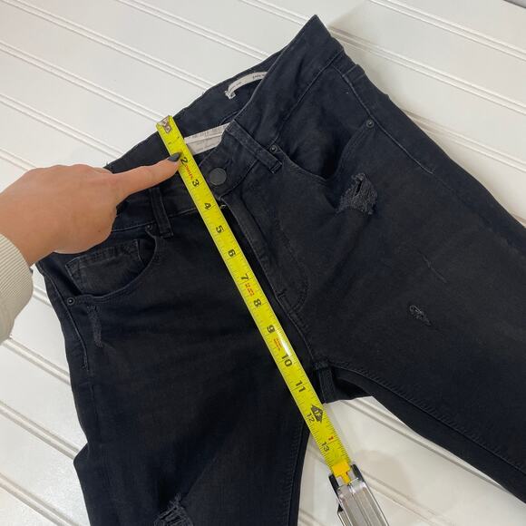 Zara Women Slim Fit Distressed Jeans 4 and Striped Halter Top Size XS & Size 4 - Picture 5 of 12